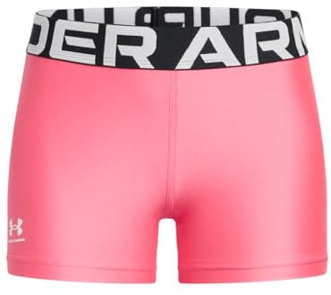 Under Armour HeatGear - Pantalones cortos para niños, rosa (super), 11-12 años