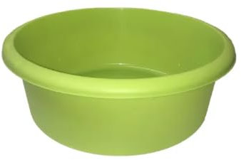 Vision4ever 1Pcs Green Large Round Circular Water Washing Up Bowl Large Basin Sink Kitchen Wash Basin, Plastic Kitchen Sink Tidy Organisers