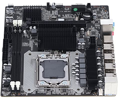Placa Base X58, 1366 Pines 8 Pines 24 Pines Interfaz de Alimentación Placa Base para Juegos para Escritorio para Computadora para PC