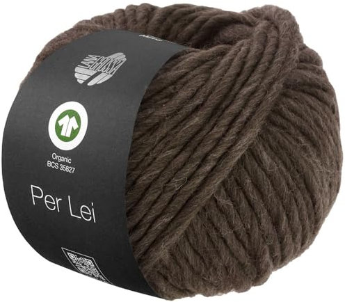 LANA GROSSA Per Lei GOTS | Klassisches Merino-Dochtgarn, GOTS zertifiziert | Handstrickgarn aus 100% Schurwolle | 50g Wolle zum Stricken & Häkeln | 60m Garn FB 49