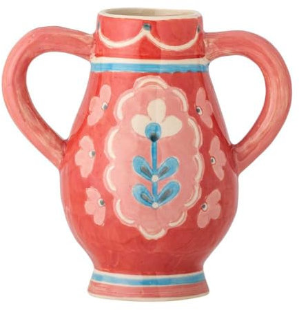 Bloomingville Odina Vase, Rot, Steingut, T11xH15xB16 cm