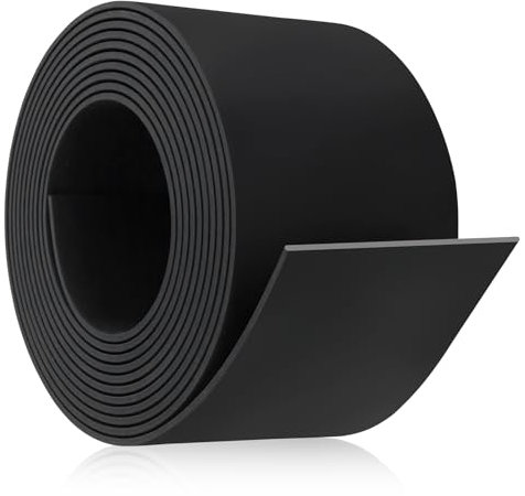 Tira de goma flexible rollo de caucho 3m×80mm×5mm plancha goma antivibración tira de neopreno para protección contra impactos (no adhesivo)