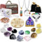 Ensemble de 26 Pierres de Cristal,Pierres de GuéRison en Cristal,Cristaux de GuéRison,Pierres PréCieuses 7 Chakras et Pyramide Violette Pour la MéDitation,Calendrier de L'Avent,Reiki,éQuilibrage