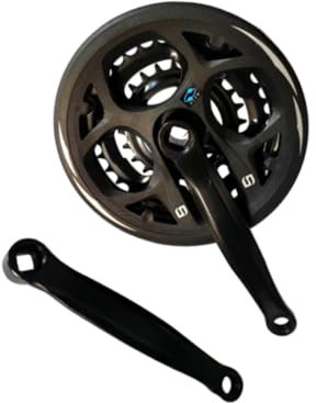 Baoblaze Fahrrad-Kurbelgarnitur, 42/32/24 Zähne, Kettenblatt, leichte Aluminiumlegierung, 8/9-fach, 170 mm Kurbelersatz