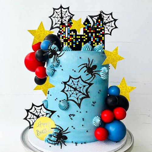 Roaring Good Time Spider Kuchen Deko Cupcake Toppers Superhero Tortenfiguren Kindergeburtstag Kuchen Hero Tortenaufleger Superhelden Cake Topper Für Kinder Geburtstag