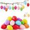 24 Stück Ostereier zum Aufhängen, 6 cm Ostereier Plastik, Ostereier Aus Kunststoff zum Aufhängen, Ostern Dekorieren, Plastik Eier Ostern, Eier Ostern Deko für Innen Außen und Osterstrauchdeko