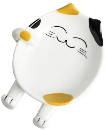 Ciieeo Ceramic Pot Lid Stand Teaspoon Holder Dish Kitchen Spoon Rest Unique Kitchen Gadget