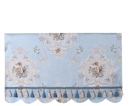 STHOYN Retro Dust Copri TV Casa Soggiorno Decorativo Protettori Schermo per TV Panno, Multi Size Non Rimovibile Copertura TV(55 Inches,C-Light Blue)