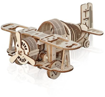 Comfoyar 3D Puzzle Kampfflugzeug, Holzmodelle Bausätze Erwachsene, Modellbau Set Holz, Kreativer DIY Bastelset für Heimdekoration, Weihnachten Geburtstag Männer Frauen