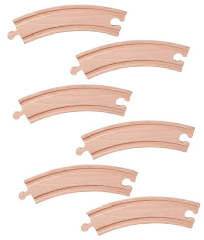 BESPORTBLE 6stücke Teiliges Holzspielzeug Eisenbahn Gleise Erweiterung Für Junge Mädchen Sicher Und Kreativ Für Spielzeugzüge Und Fantasievolles Spielen