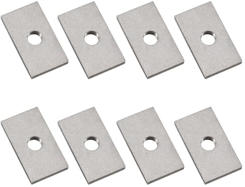 Dadi quadrati M10 in acciaio inossidabile 304, dadi di fissaggio filettati rettangolari per macchinari e mobili, 30 x 20 x 5 mm (confezione da 8)