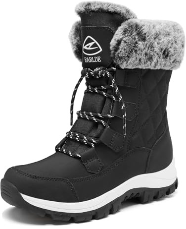 EARLDE Winterstiefel Damen Wasserdicht Winterschuhe Warm Gefüttert Leicht | Schneestiefel Stiefel Damen Ski Outdoor Winter Schuhe