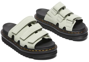 Dr. Martens Women's Everyday Wear Slide Sandal, Sage Green Eh Suede, 3 UK
