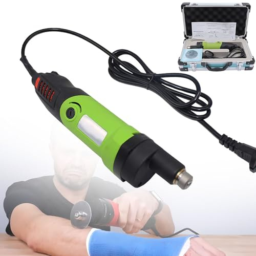 RSPPPJQ Sega elettrica for Gesso, taglierina for Gesso Ortopedica con velocità Regolabile a 12500 Giri/min, con 3 Lame for Gesso, for Rimuovere Tutti i Tipi di Bende in Gesso