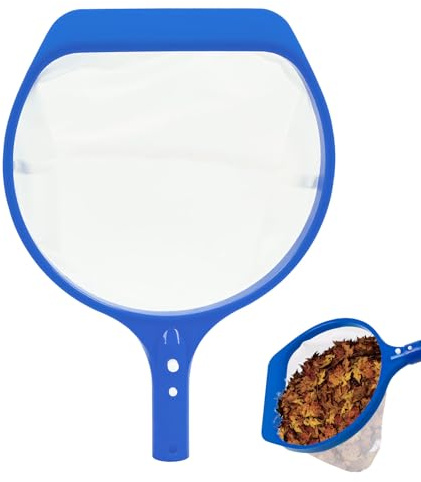 Vartegas Pool Kescher mit Teleskopstange, 17cm Vertiefter Pool Kescher Feinmaschig mit 142cm/182cm Lang Einstellbare Stange, Poolzubehör Poolkescher, für Teich Pools Spa Whirlpools (Kescher)