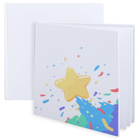 SUPERFINDINGS 2Pcs Livre Blanc À Couverture Rigide Pour Dessin | Couverture Rigide Résistante, Pages Vierges Épaisses, Sans Fond Préimprimé, Idéal Pour Bricolage Enfant