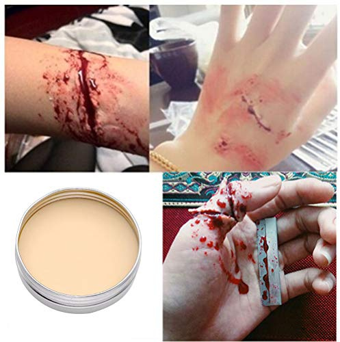 Pongnas Halloween Scar Wachs Spezialeffekte Make -up -Kit Realistische Zombie Kostümprothese Wachs Tiefe 30g (139)