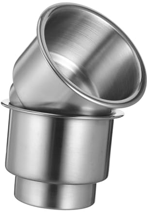 ABOOFAN 2pcs Stainless Steel Car Cup Holder Adapter Anti-spill Drink Holder for Water Bottles Coffee Mugs Vehicle Mounted Bottle Rack Secure and Easy to Clean