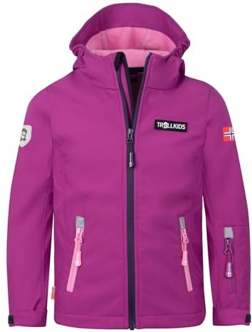 Trollkids Girls Oslofjord Jacket 164, Fresh Berry/Graphite