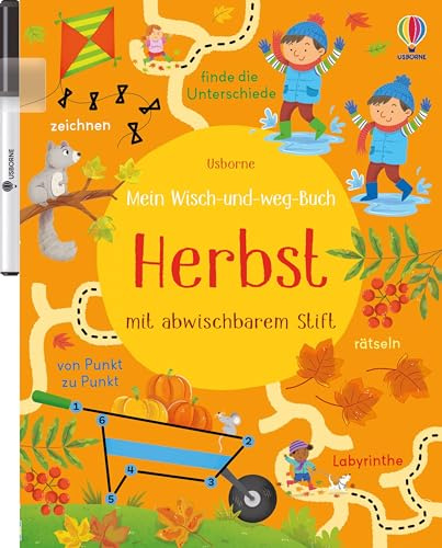Mein Wisch-und-weg-Buch: Herbst: mit abwischbarem Stift – Zähl-, Zuordnungs- und Schwungübungen für Kinder ab 4 Jahren (Meine Wisch-und-weg-Bücher)
