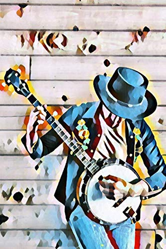 Banjo Music Blank Lined Journal Notebook: A notebook, daily diary, gift idea for people who love music and dueling banjo songs!!