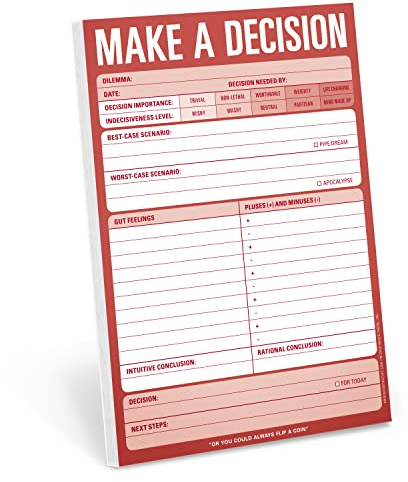 Make a Decision Pad (Red) (Knock Knock Pads)