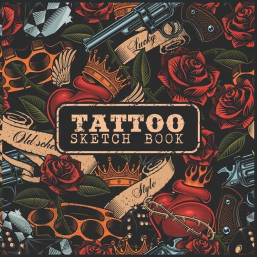 TATTOO Sketch book: A Large Square Sketchbook with Blank Graph Paper and White Paper - 100 Pages ( 8.5 x 8.5 ) for Drawing, Sketching, and Recording Creative Ideas.