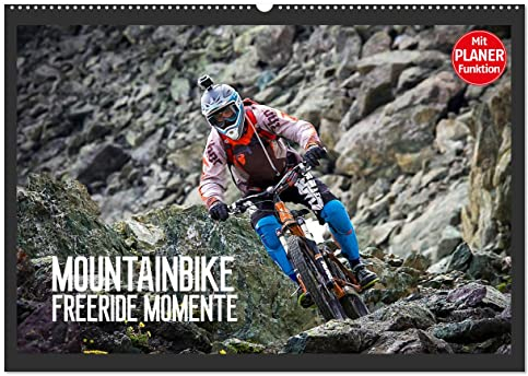 Mountainbike Freeride Momente (Wandkalender 2025 DIN A2 quer), CALVENDO Monatskalender: Mountainbike Freeride Momente durch zerklüftete Felsen und schmale Wege aus Schotter und Stein. (CALVENDO Sport)