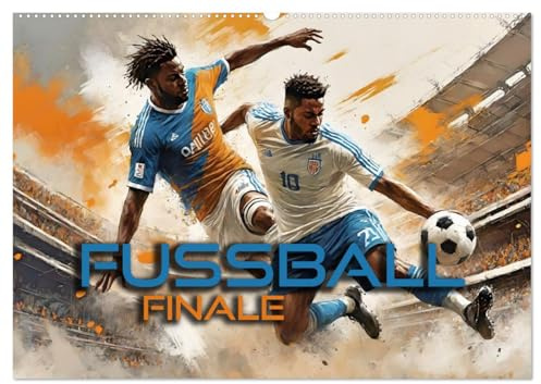Fußball - Finale (Wandkalender 2026 DIN A2 quer), CALVENDO Monatskalender: Atmosphärische Illustrationen dynamischer Spielszenen rund um das Thema Fußball (CALVENDO Sport)