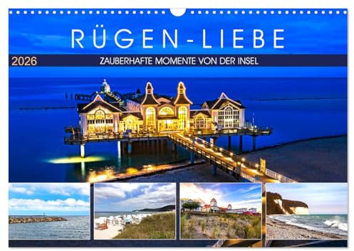 RÜGEN-LIEBE (Wandkalender 2026 DIN A3 quer), CALVENDO Monatskalender: Die schönsten Inselblicke in stimmungsvollem Licht (CALVENDO Orte)