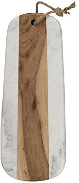 Creative Tops Naturals Long Marmo Acacia Serve Board, Bianco