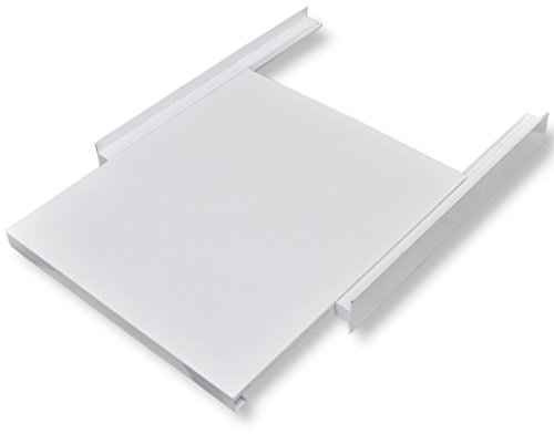 Festnight Stahl Zwischenbausatz Rahmen für Trockner auf Waschmaschine mit Ausziehlade 60 x 60 x 8 cm