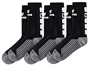 Erima Unisex 3er Pack Classic 5-C Socken (2181910), schwarz/weiß, 47-50