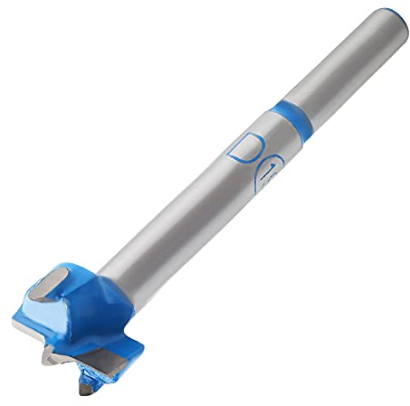 Utoolmart Forstner Bohrer mit Holzbohrung 19 mm Durchmesser Gerader Schaft Hartmetallspitze Professionelle Holzbearbeitung Lochsäge Holzschneider 80 mm Länge Blau für Scharniersperrholz Werkzeug 1St