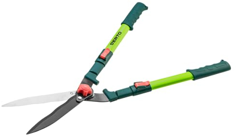 VERTO Heckenschere Für Form- und Rückschnitt von Hecken und Büschen, Länge 67-88 cm - antihaftbeschichtete Messer, ergonomische Griffe - Profi-Heckenschere Hochwertige Stahl-Klingen
