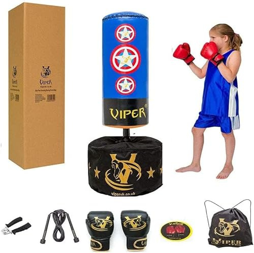 Kids/Junior Boxing Free Standing Punch bag Set Free standing Bag Gloves, Skipping Rope