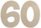 Deko Zahlen - Geburtstagsdeko 60 Geburtstag aus Holz - Ideale Geburtstag Geschenkideen oder als Party Tischdeko (10 cm)