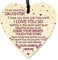 To My Beautiful Daughter I Love You Birthday Card Gifts for Her Sweet Baby Girl Princess from Mum Dad Wooden Heart Sign Plaque Keepsake Decoration