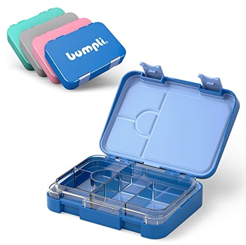 bumpli® Brotdose Kinder mit Fächern - kinderfreundliche Verriegelung mit Klick-Verschluss - Lunchbox, Bento Box für Kindergarten, Schule, Ausflüge