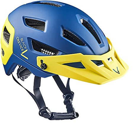 Black Crevice MTB Fahrradhelm, Navy/Yellow, S/M (54-58cm)…