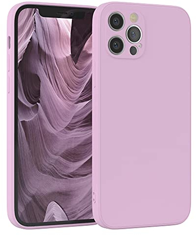 EAZY CASE - Silikonhülle für iPhone 12 Pro Hülle Silikon Case Violett weich stoßfeste Handyhülle iPhone 12 Pro Schutzhülle mit Kameraschutz Dünn Premium Schutz Cover TPU Phone Bumper in Flieder
