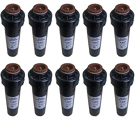 [Pack 10] Difusor emergente LPS 412 Toro + Boquilla TVAN 360º | 3,1/4,3 Metros | Aspersor riego 1,4/4,8 Bar | Aspersor Ajustable emergente de 100mm