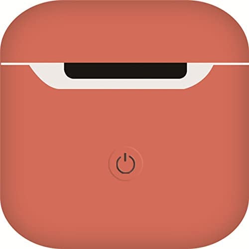 Hülle kompatibel mit Apple Wireless Earbuds 3 Silikonhülle in pfirsichfarbenen Kopfhörer-Ladehüllen UK