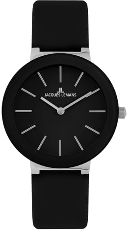 JACQUES LEMANS Damenuhr Monaco Lederarmband massiv Edelstahl 42-9A