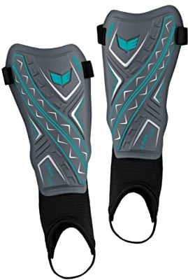 Erima Unisex Jugend X-Plate Duo Schienbeinschoner, cool grey/curacao, XS