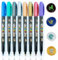 Wachssiegelstift, Zifospy 8 PCS Wachsstift zum Dekorieren von Wachssiegelstempeln, Premium-Metallic-Marker-Farbstift für Hochzeitswachsumschlagsiegel (8 PCS Metallic Color Pen)