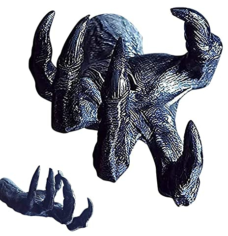 Halloween Harz Gruselige Hand Statue, Harz Hand Statue Requisiten, Hexenhand Wand Hängende Statuen, Harz Retro Wandkunst Hängendes, Witch's Hand Deko Halloween Prop,für Home Office Bar Halloween Party