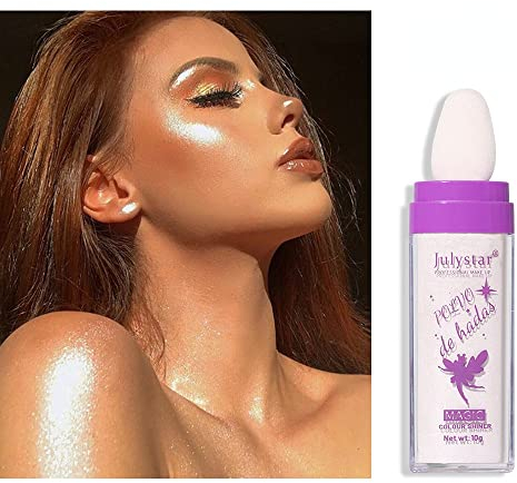 Julystar Body Glitter Hochglanz-Puder zum Aufhellen des ganzen Körpers Hochglanz-Puder-Reparatur-Puder, natürliches Stereo-Reparatur-Make-up (01#)