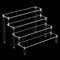 Sarsumir Acryl Display Ständer 4-stufiger Transparente Display Riser Acryl Riser Display Regal für Figuren Cupcake Nagellack Gewürz Parfüm （30x26x20）