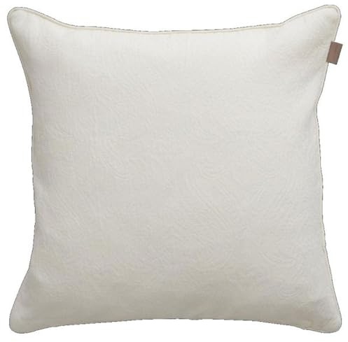 Porcelain Jacquard Cushion, Eggshell, 50x50